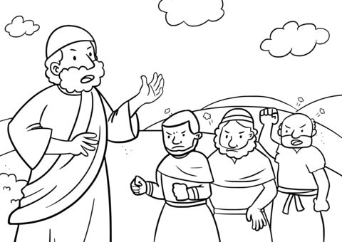 Israelites Complaining To Moses Coloring Page